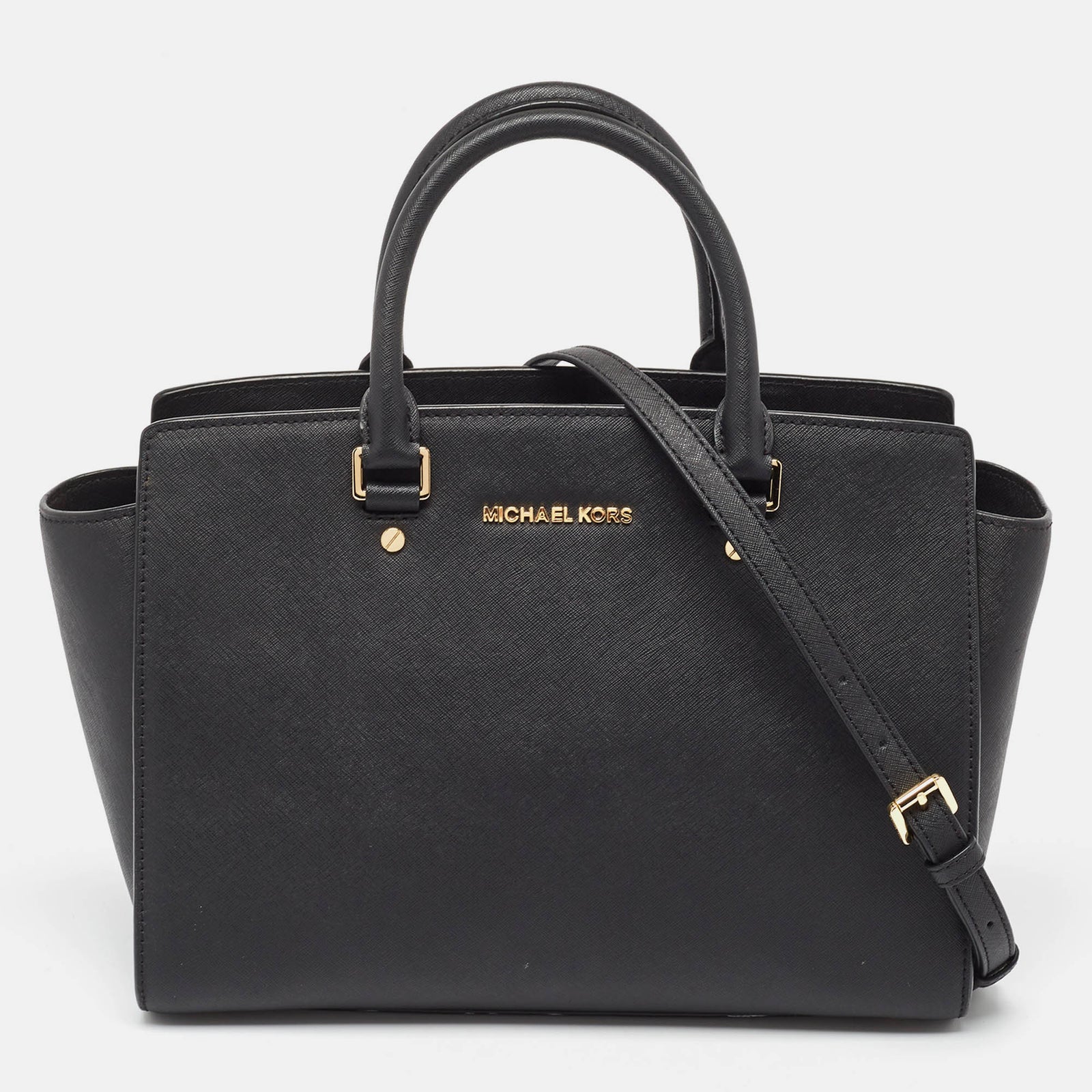 Michael Kors Black Saffiano Leather Large Selma Tote