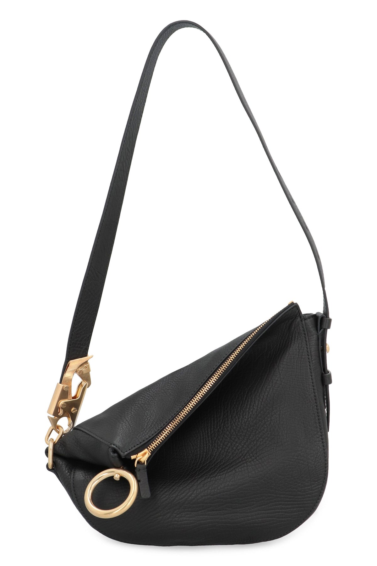 Burberry Women's Knight Leather Shoulder Bag in Black | 8077553148059 Color B4935