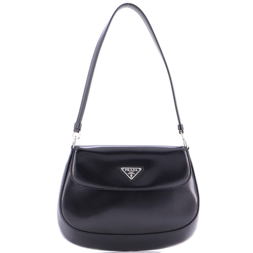 PRADA Cleo Flap Shoulder Bag Spazzolato Leather Small