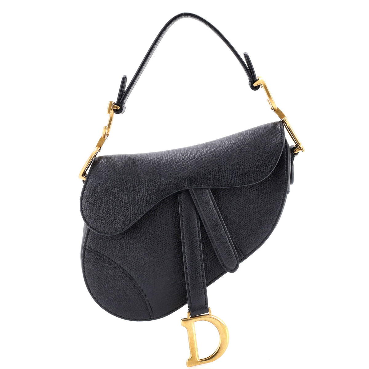 Christian Dior Saddle Handbag Leather Mini