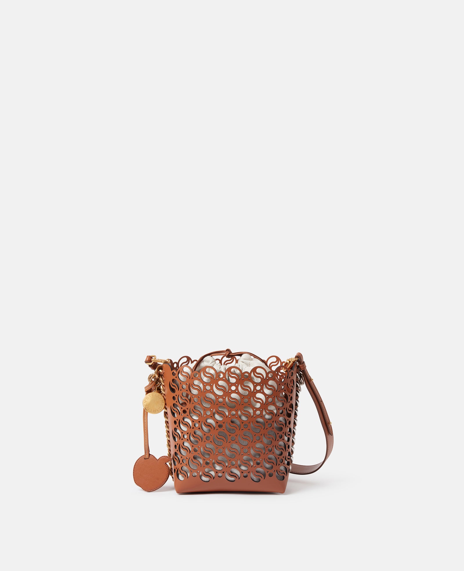 Stella McCartney Frayme S-Wave Bucket Bag, Woman, TAN