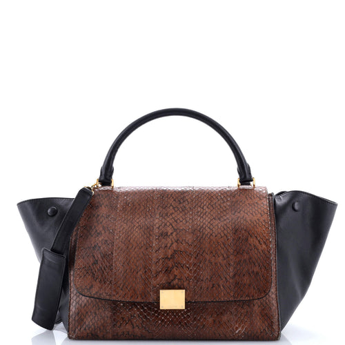 CELINE Trapeze Bag Python Medium