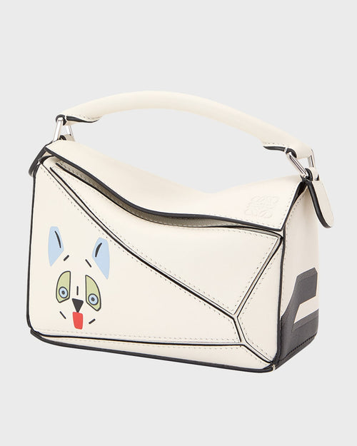 x Louis Wain Puzzle Futurist Cats Top-Handle Bag in Leather