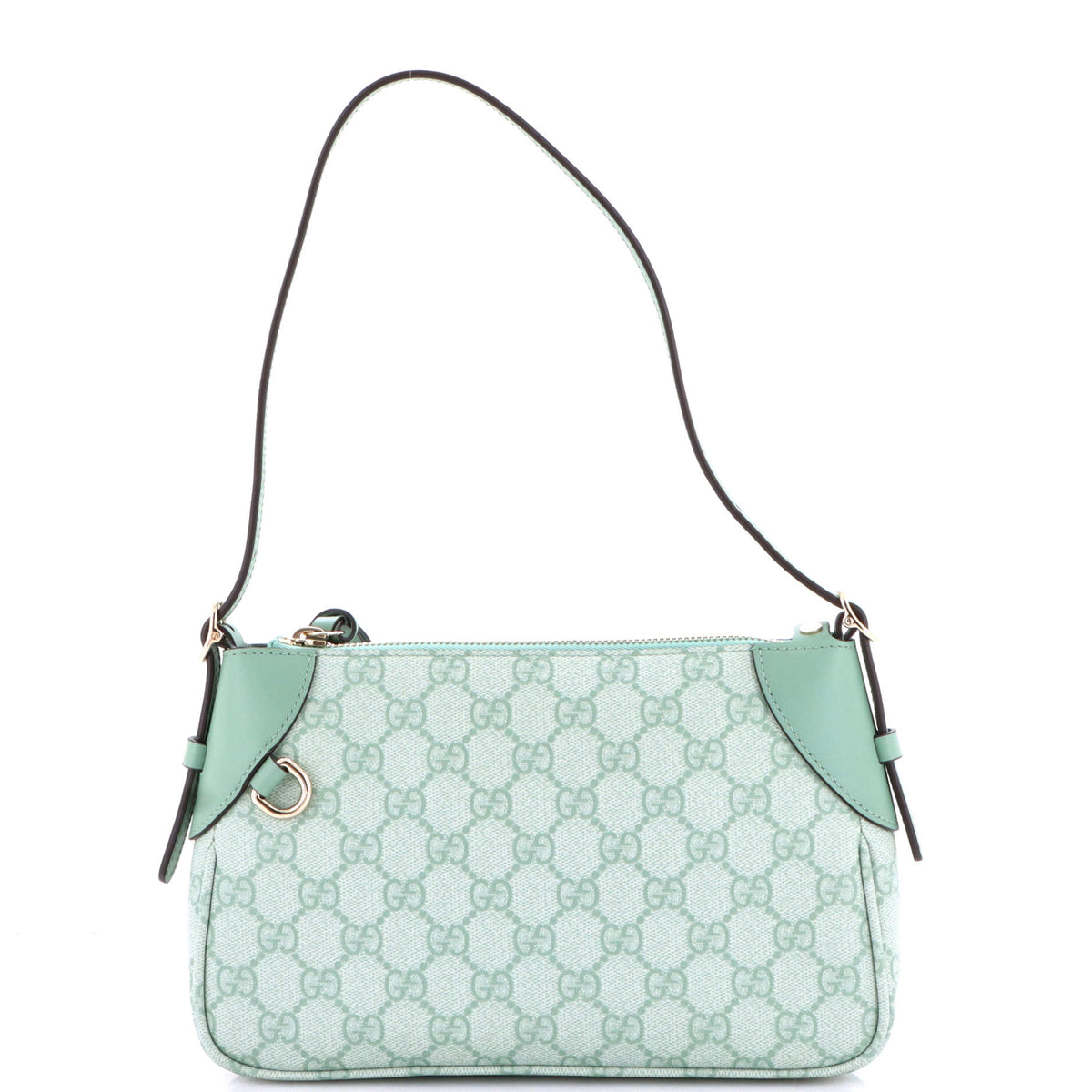 Gucci GUCCI Emblem Shoulder Bag GG Coated Canvas with Leather Small