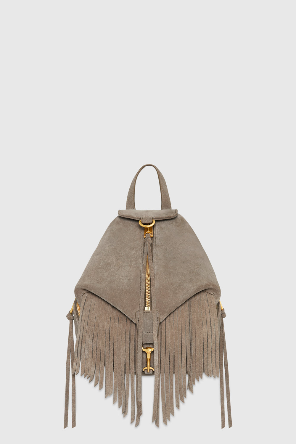 Rebecca Minkoff Wandelbarer Mini-Rucksack „Julian“ mit Fransentasche in Orange