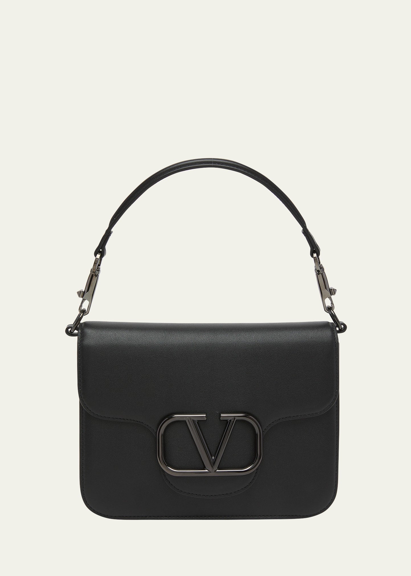 Valentino Loco VLOGO Flap Leather Shoulder Bag