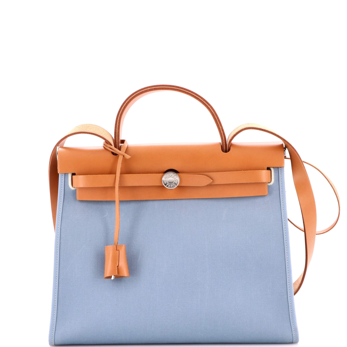 Herm?s Herbag Zip Leather and Toile 31