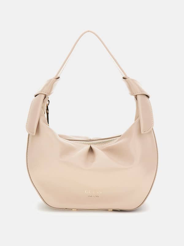 Guess Jolie Genuine Leather Mini Crescent Bag