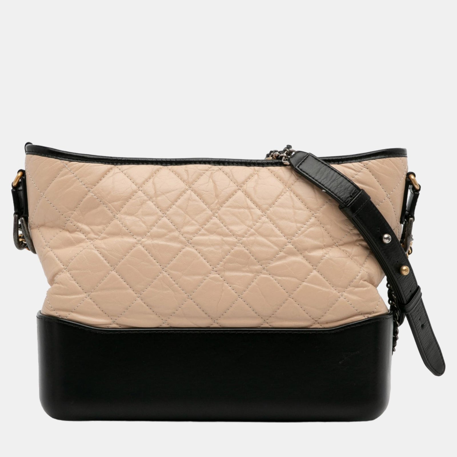 Chanel Beige/Black Medium Lambskin Gabrielle Crossbody