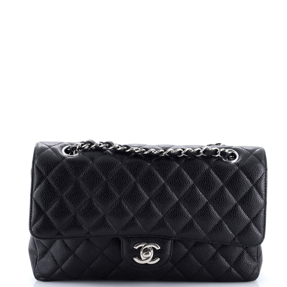 Chanel CHANEL Classic Double Flap Bag Quilted Caviar Medium