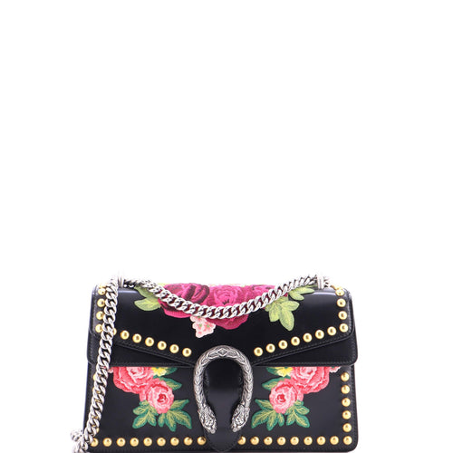 GUCCI Dionysus Bag Embroidered Studded Leather Small