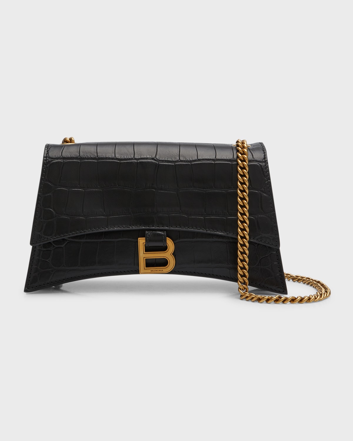 Boss Crush XS Croc-Embossed Chain Bag