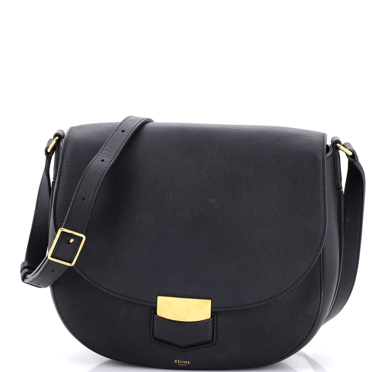 Celine CELINE Trotteur Crossbody Bag Grainy Leather Medium