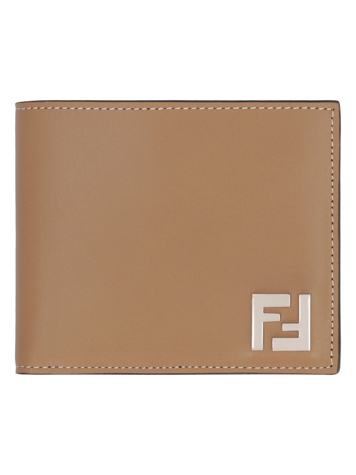 Fendi Men's Ff Bi Fold Leather Wallet in Brown | Size UNICA | 7M0356AFF2