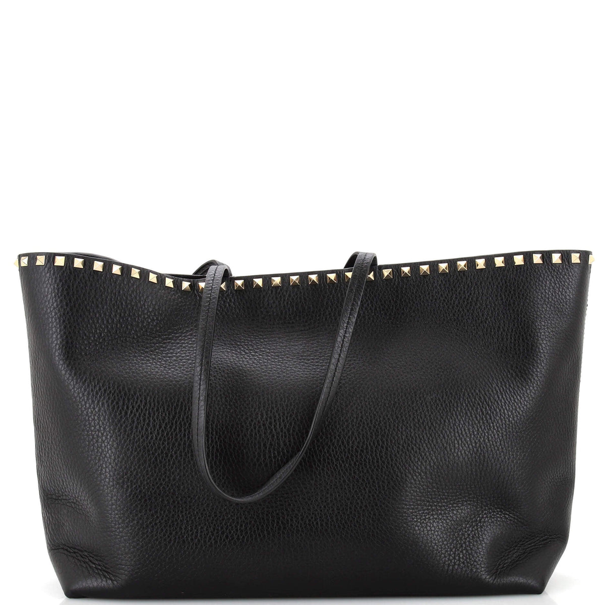 Valentino Garavani VALENTINO GARAVANI Rockstud Shopper Tote Leather Large
