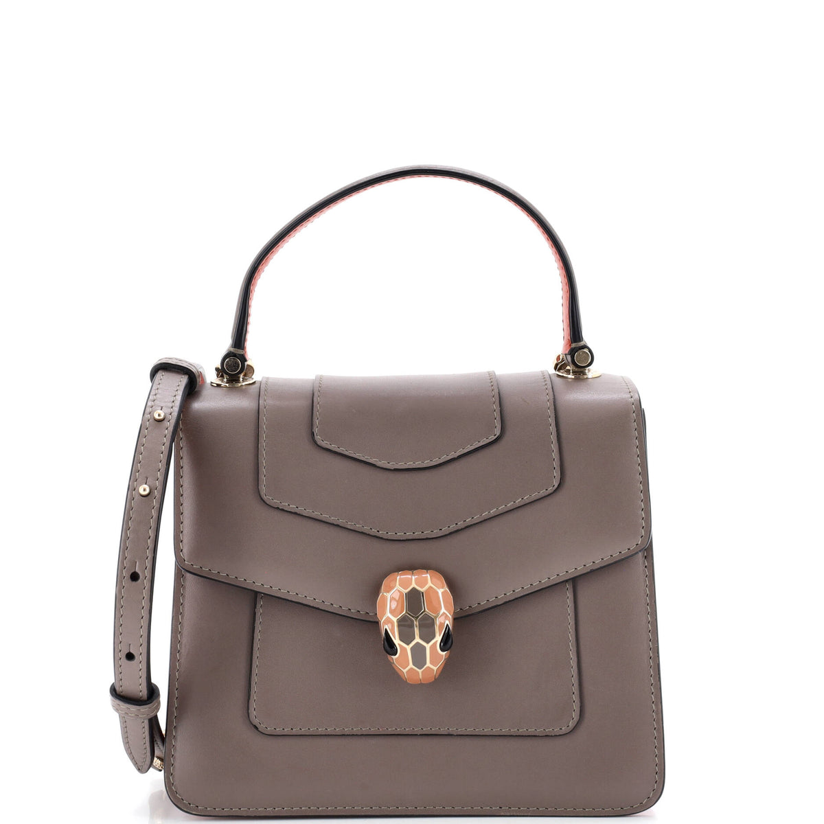 Bvlgari BVLGARI Serpenti Forever Top Handle Bag Leather Small