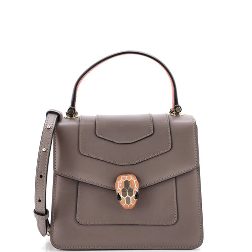 BVLGARI Serpenti Forever Top Handle Bag Leather Small