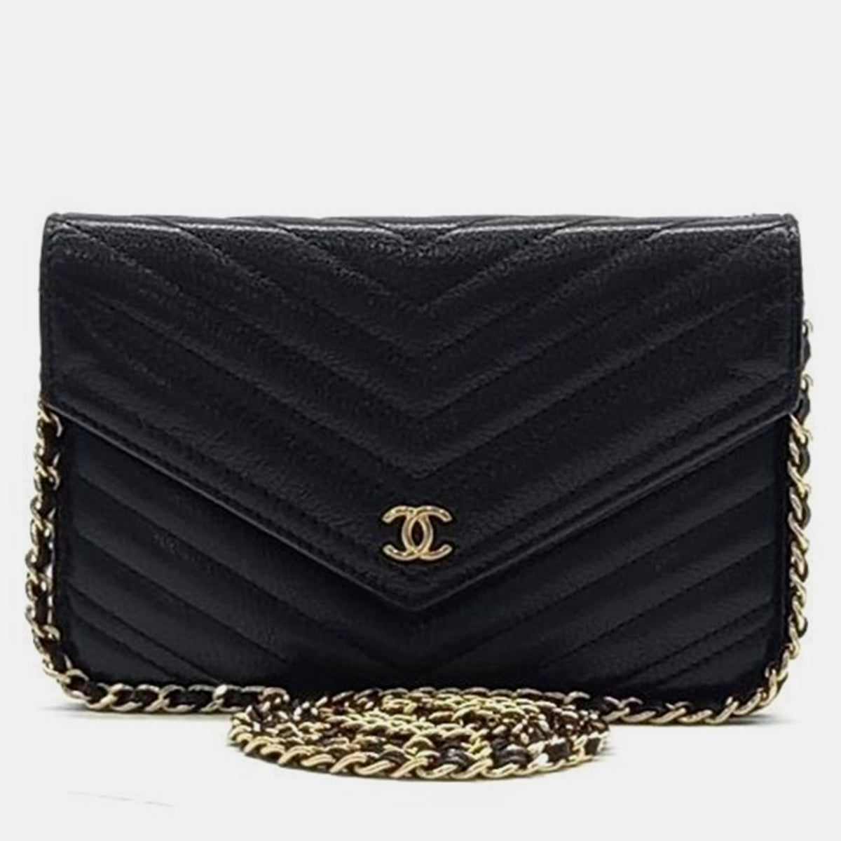 Chanel Caviar WOC Chevron Mini Crossbody Bag