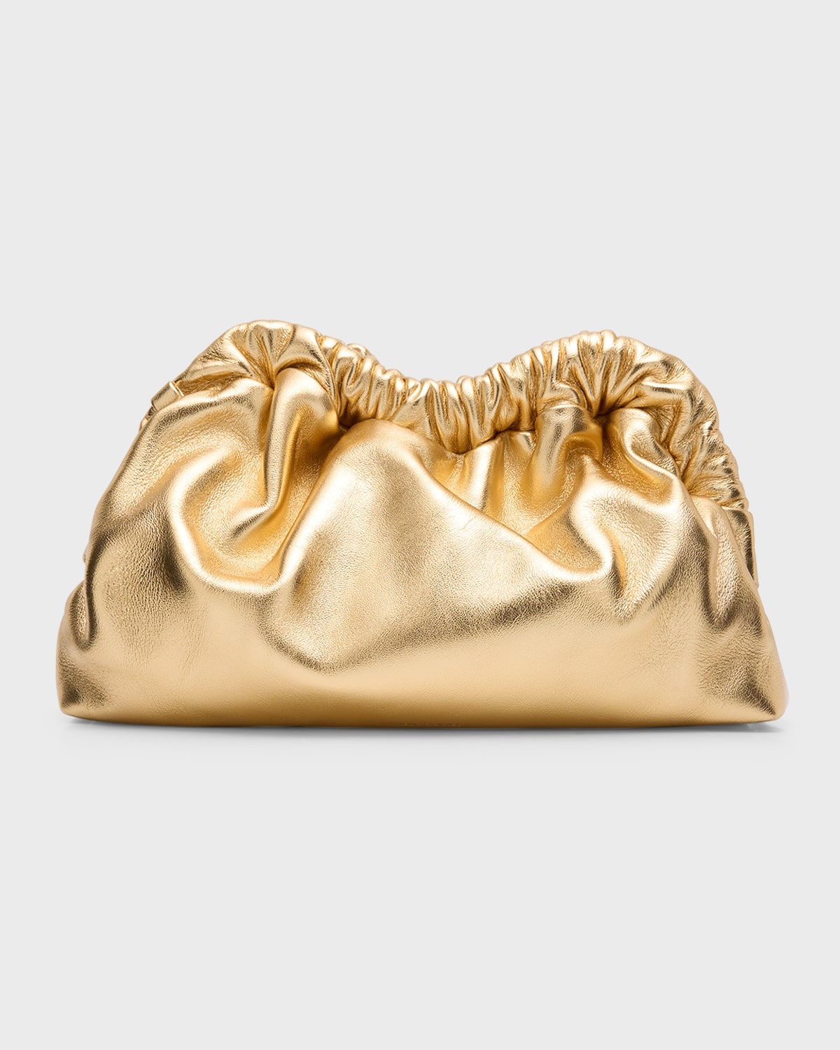 Mansur Gavriel Cloud Mini Metallic Leather Clutch Bag