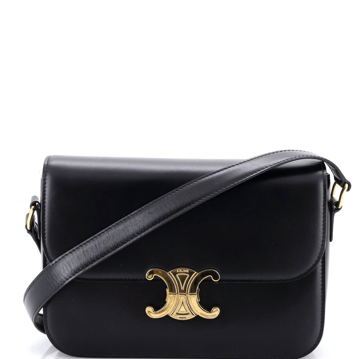 Celine CELINE Triomphe Shoulder Bag Smooth Calfskin Medium