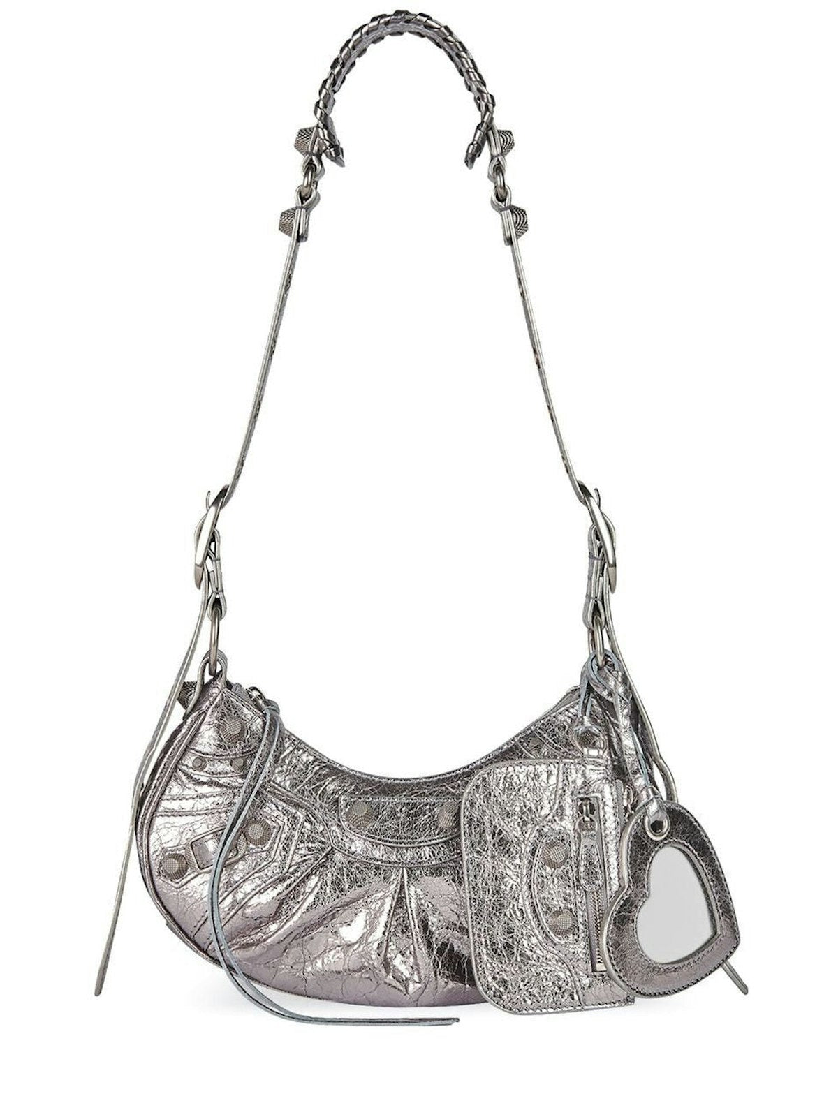 Balenciaga Women's Le Cagole Xs Shoulder Bag in Metallic | Size UNICA | 6713090GT3Y