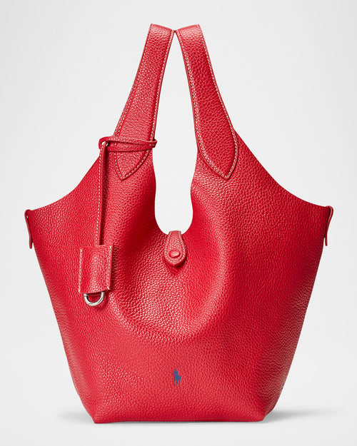 Polo Play Medium Leather Tote Bag