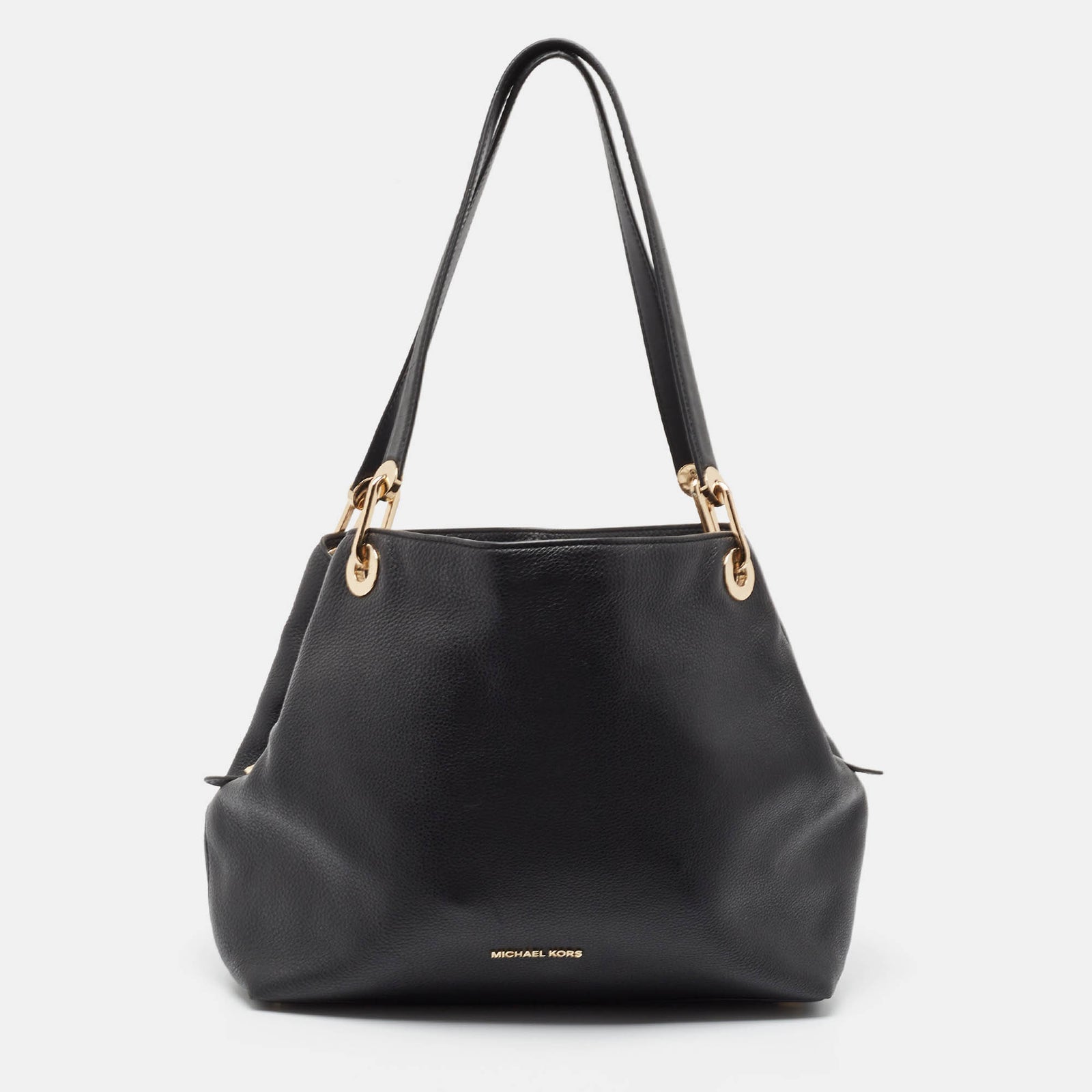 Michael Kors Black Leather Large Raven Shoulder Bag