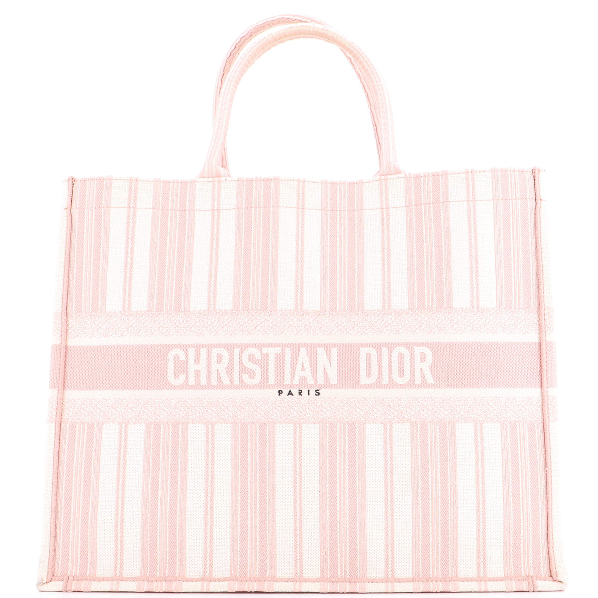 Christian Dior Book Tote Embroidered Canvas Large