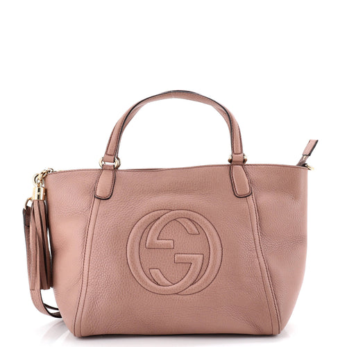 GUCCI Soho Convertible Top Handle Bag Leather Small