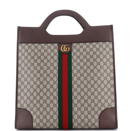 GUCCI Ophidia Cut Out Handle Tote GG Coated Canvas Large