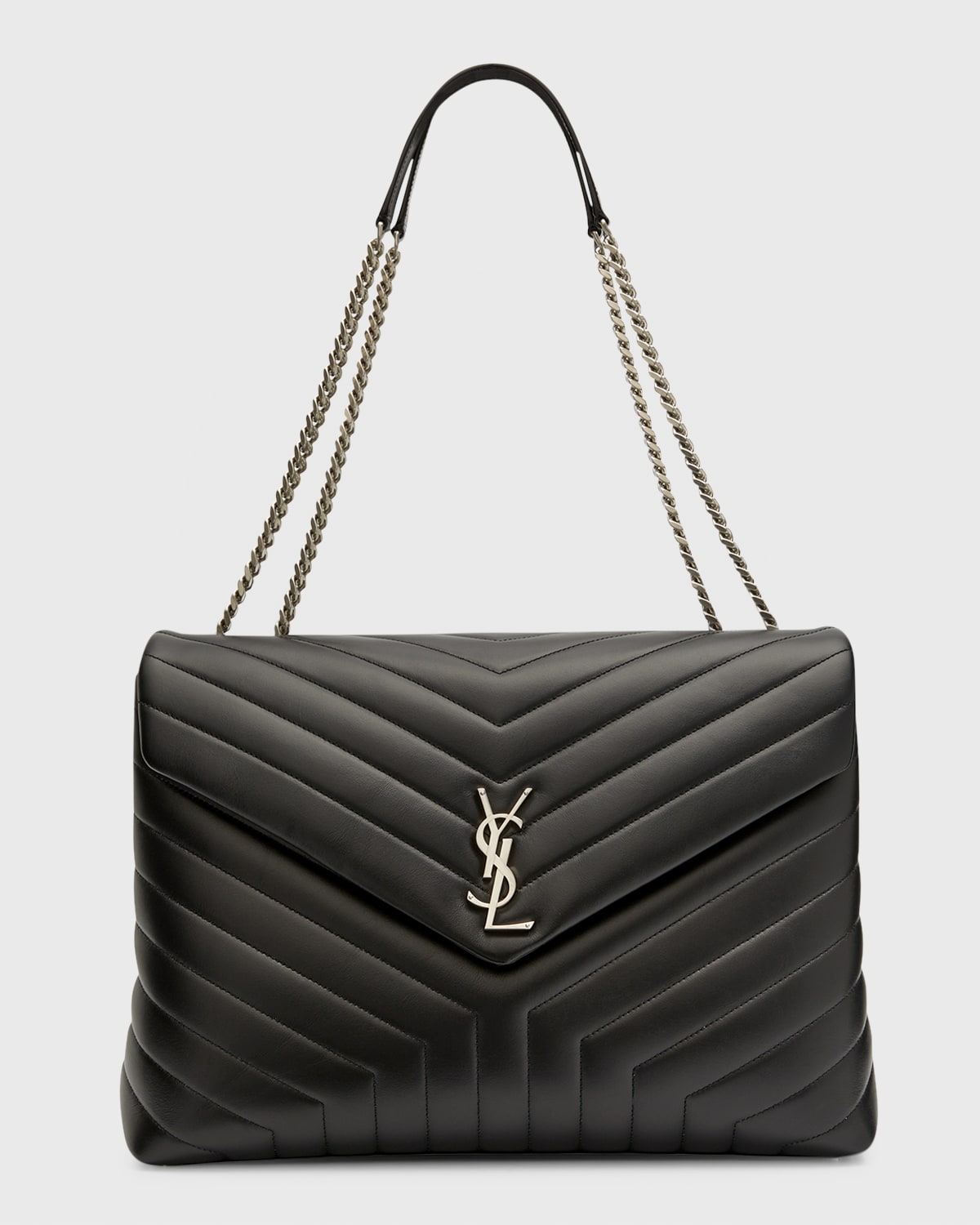 Saint Laurent Loulou Large YSL Shoulder Bag in Quilted Leather