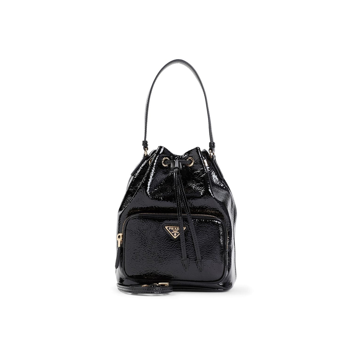 Prada Women's Bucket Naplak Bag in Black | Size UNICA | 1BH038VUOM2DNT
