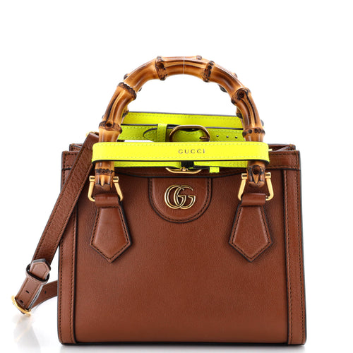 GUCCI Diana NM Bamboo Handle Tote Leather Mini