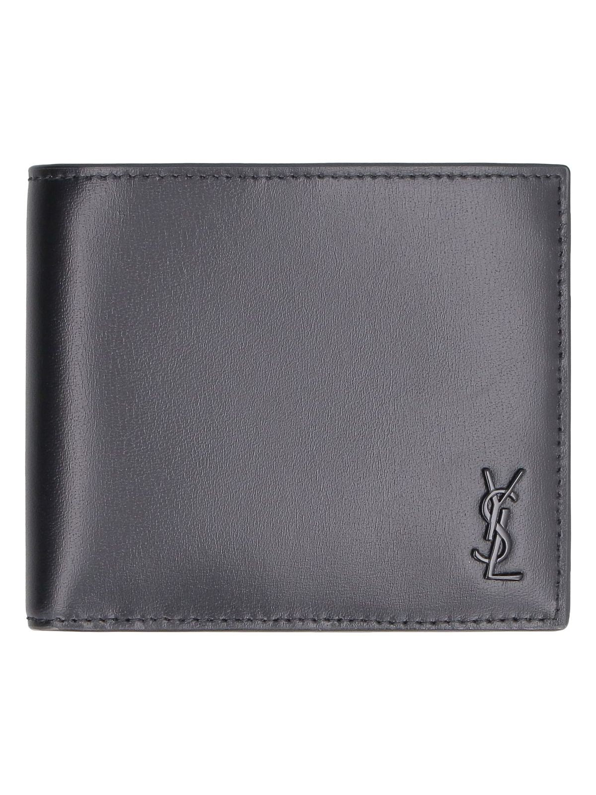 Saint Laurent Men's Tiny Cassandra Wallet in Nero | 6077271JB0U1000