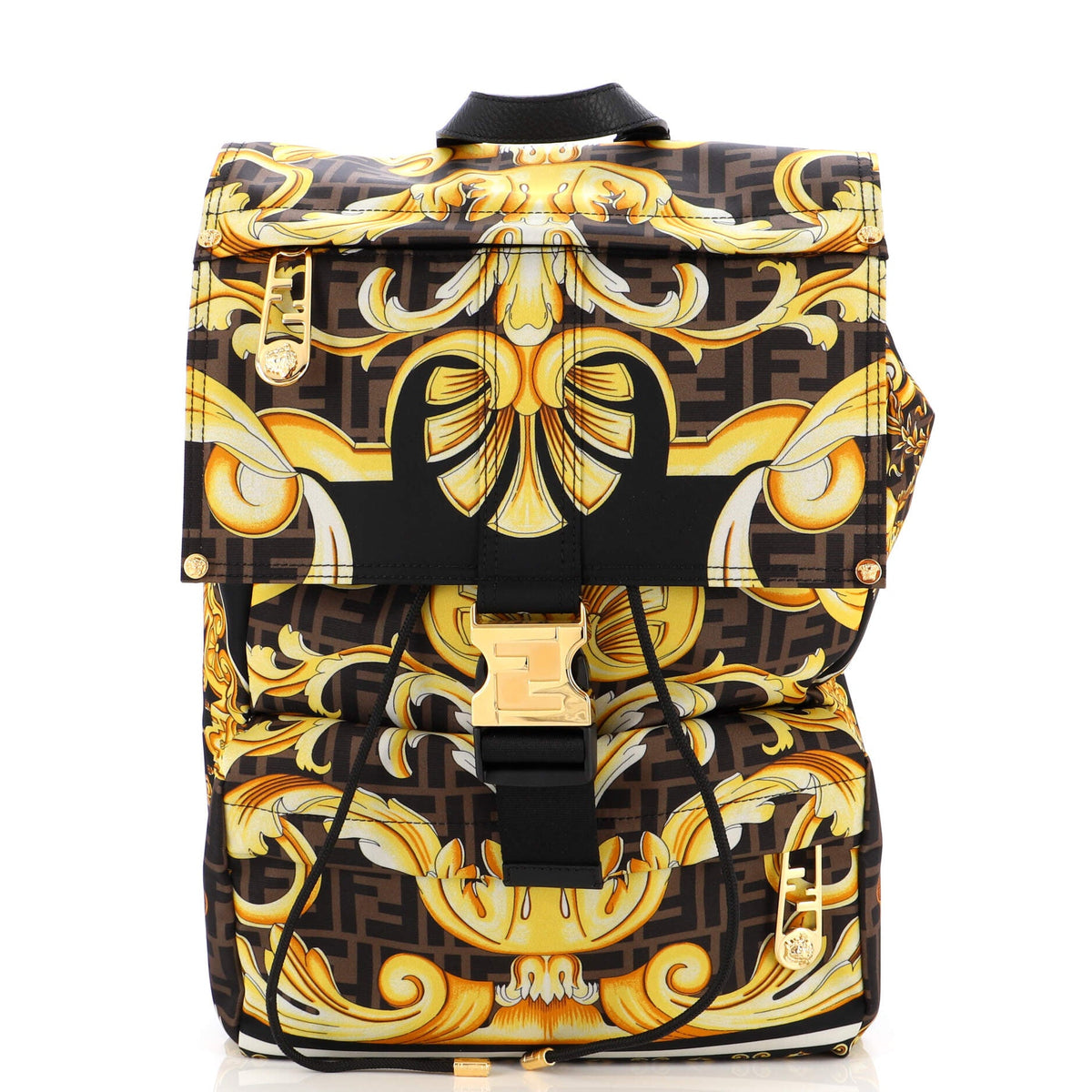 Fendi FENDI x Versace Fendace Fendiness Backpack Printed Zucca Nylon Medium