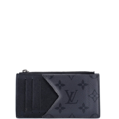 Coin Card Holder Reverse Monogram Eclipse Canvas