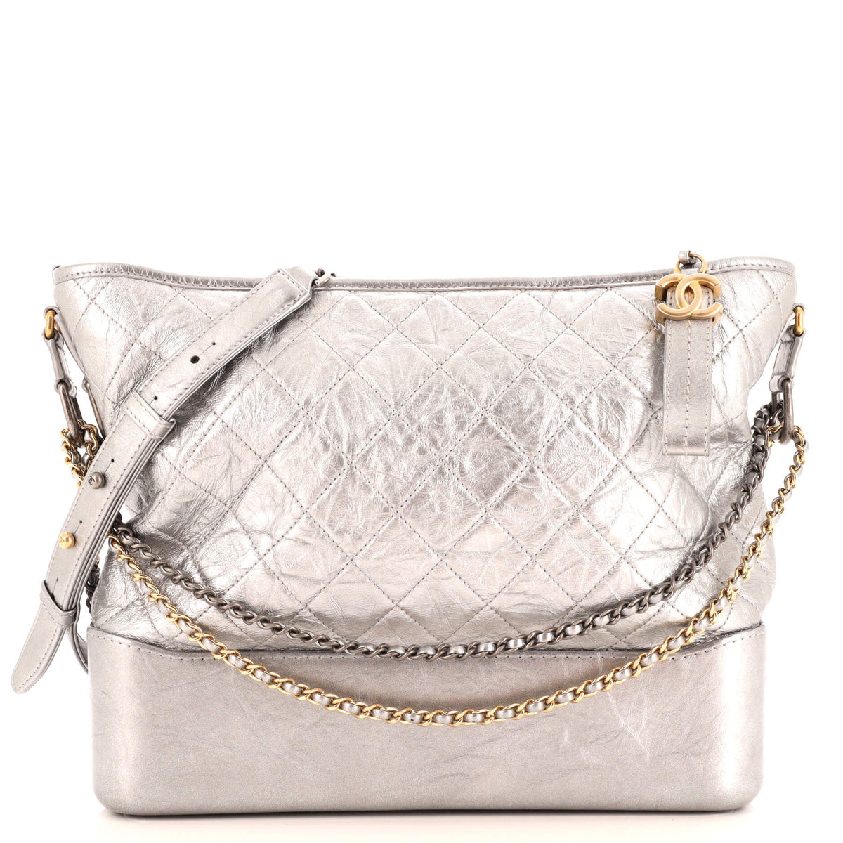 Chanel CHANEL Gabrielle Hobo Quilted Aged Calfskin Large