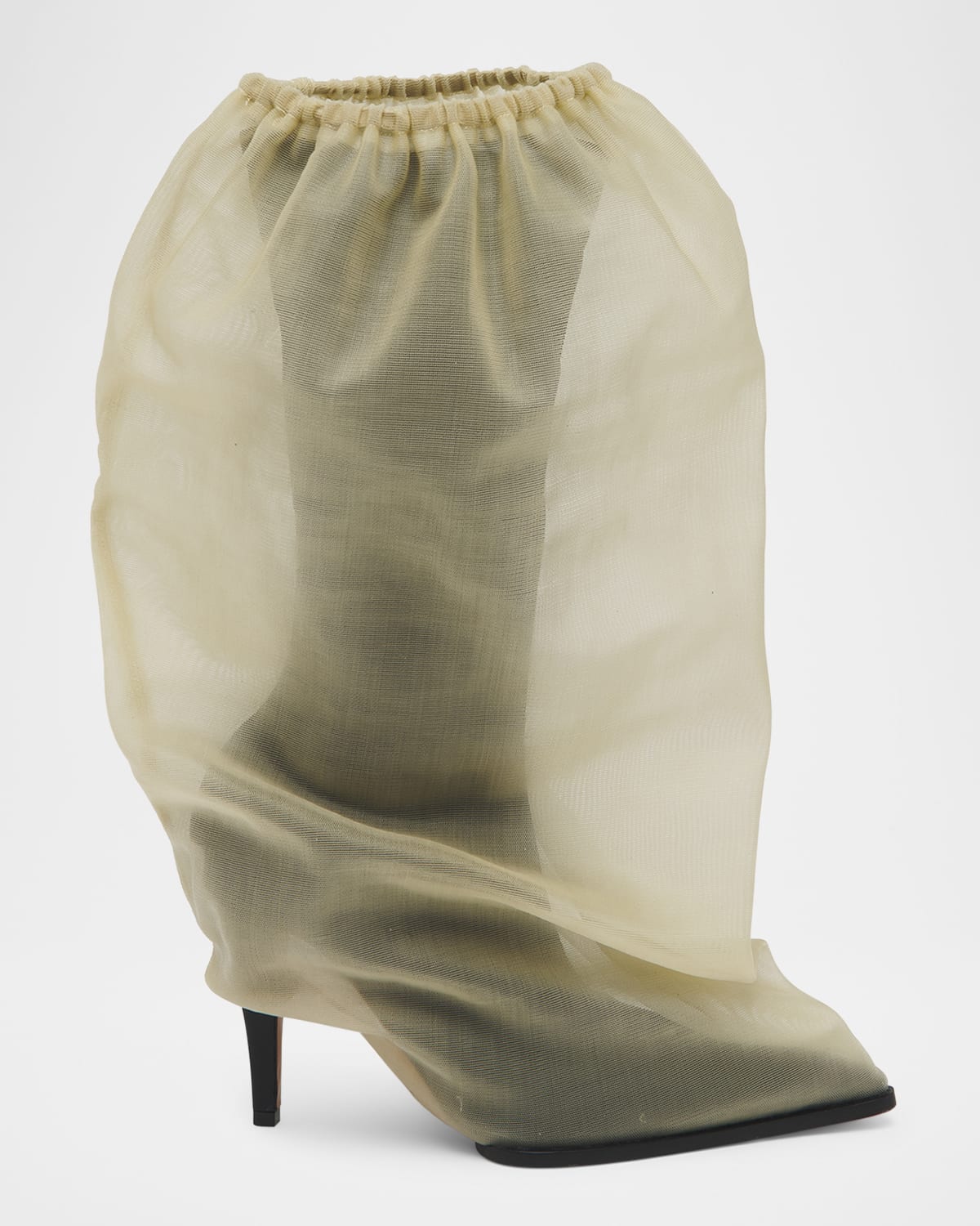 Alexander Mcqueen Sheer Bag Stiletto Boots