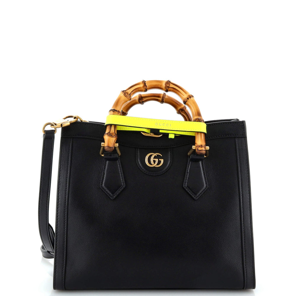 GUCCI Diana NM Tragetasche aus Leder mit Bambusgriff, klein