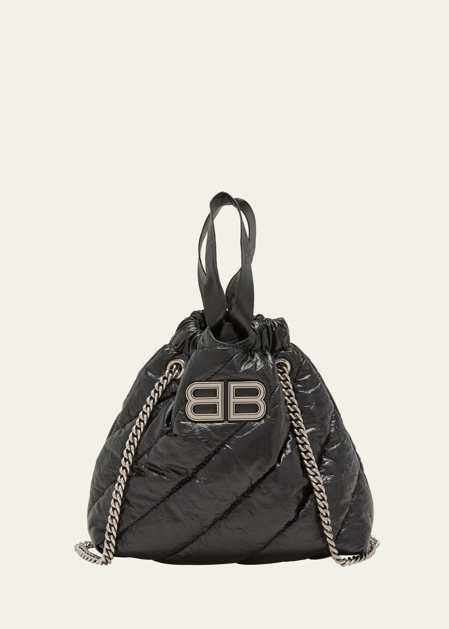 Balenciaga Crush XS Quilted Leather Bucket Bag