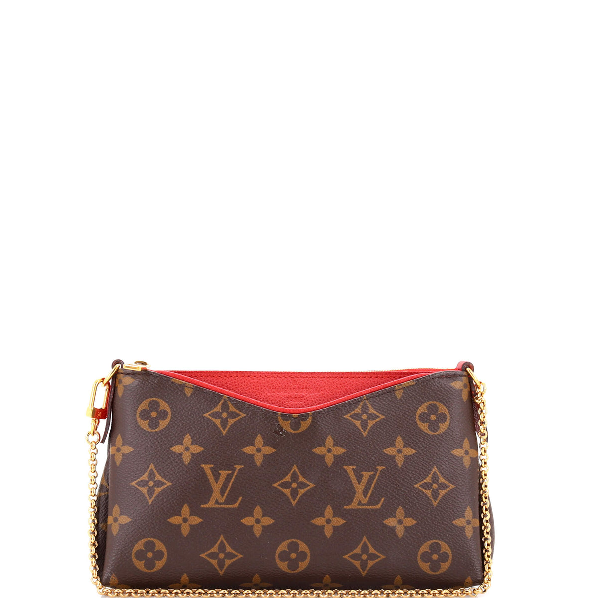 Louis Vuitton Pallas Clutch Monogram Canvas with Leather