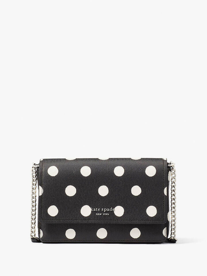 Kate Spade Au Morgan Sunshine Dot Faux Leather Flap Chain Wallet