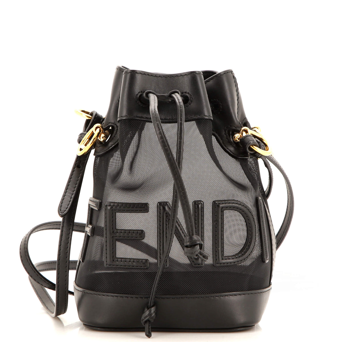 Fendi FENDI Mon Tresor Bucket Bag Mesh and Leather Mini