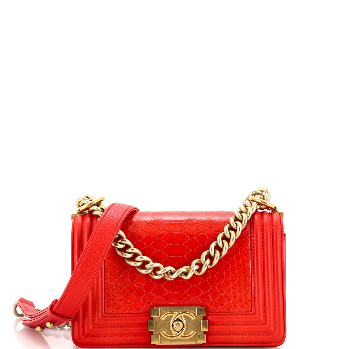 Chanel CHANEL Boy Flap Bag Python Small