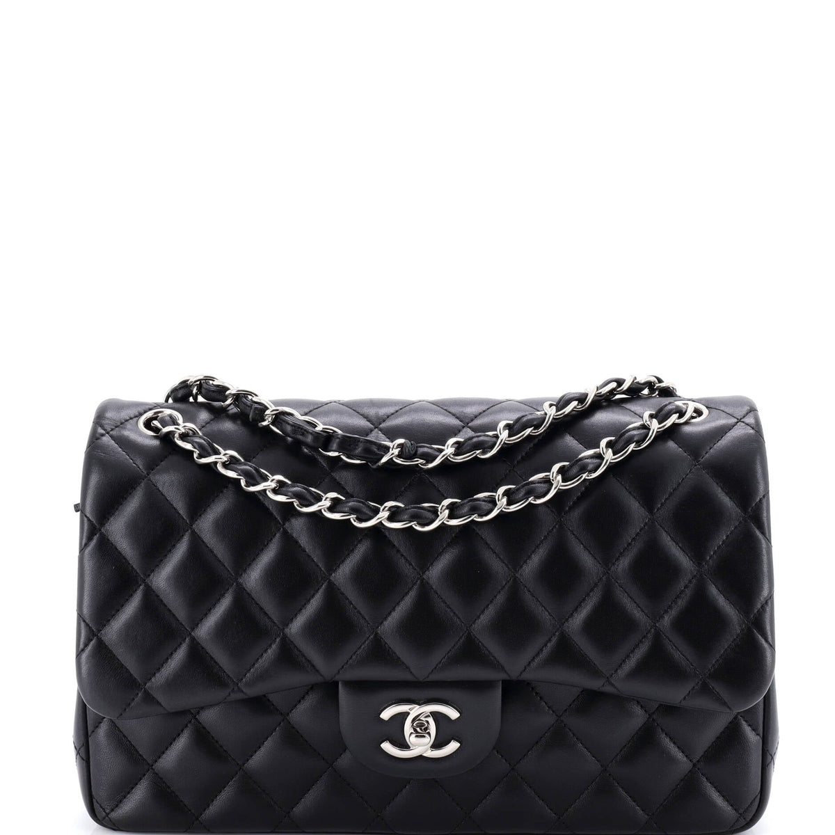 Chanel CHANEL Classic Double Flap Bag Quilted Lambskin Jumbo