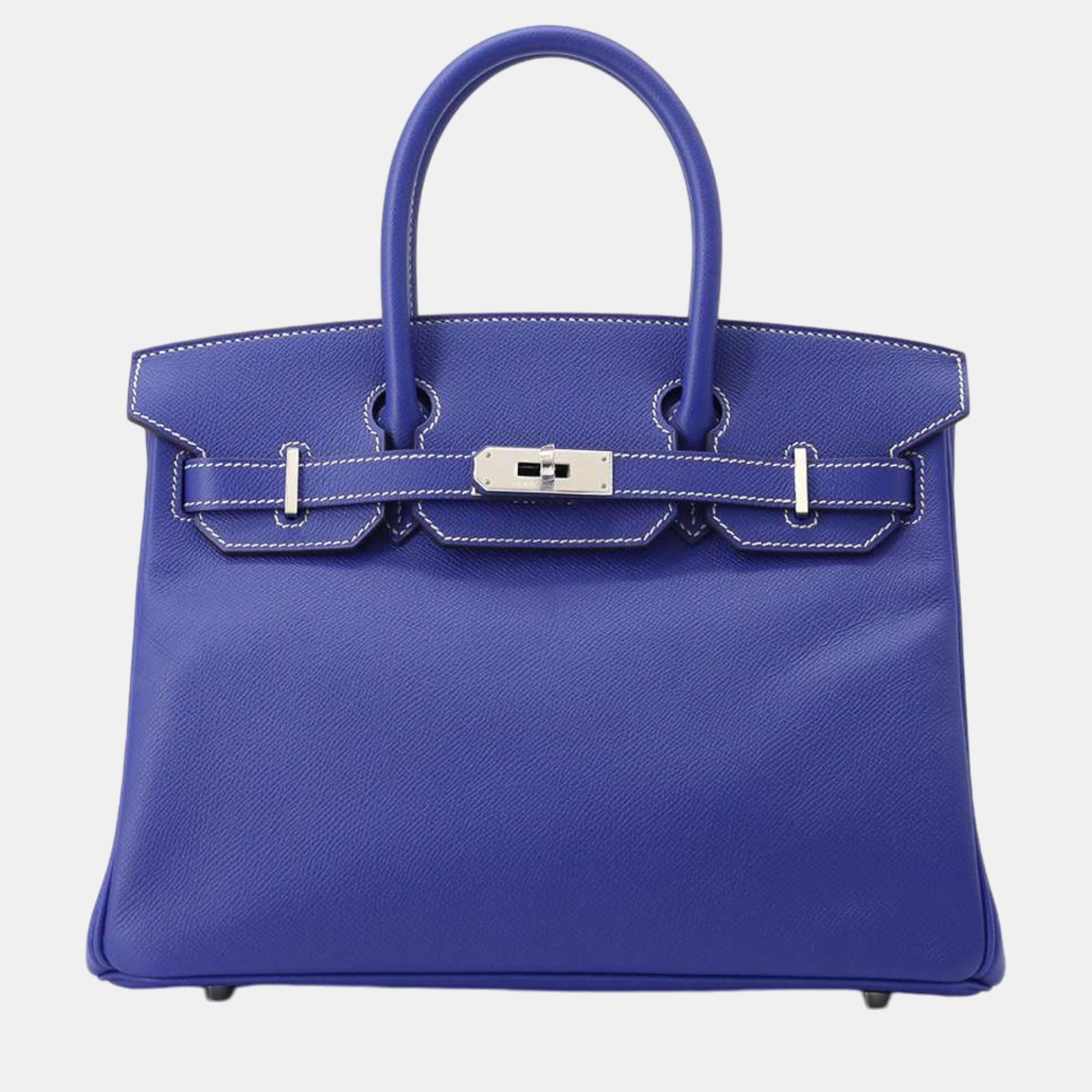 Herm?s Epsom 30 Birkin Tote Bag in Candy Blue Electric/Mykonos