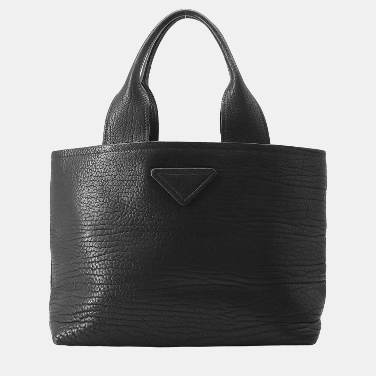 Prada Black Leather Tote Bag