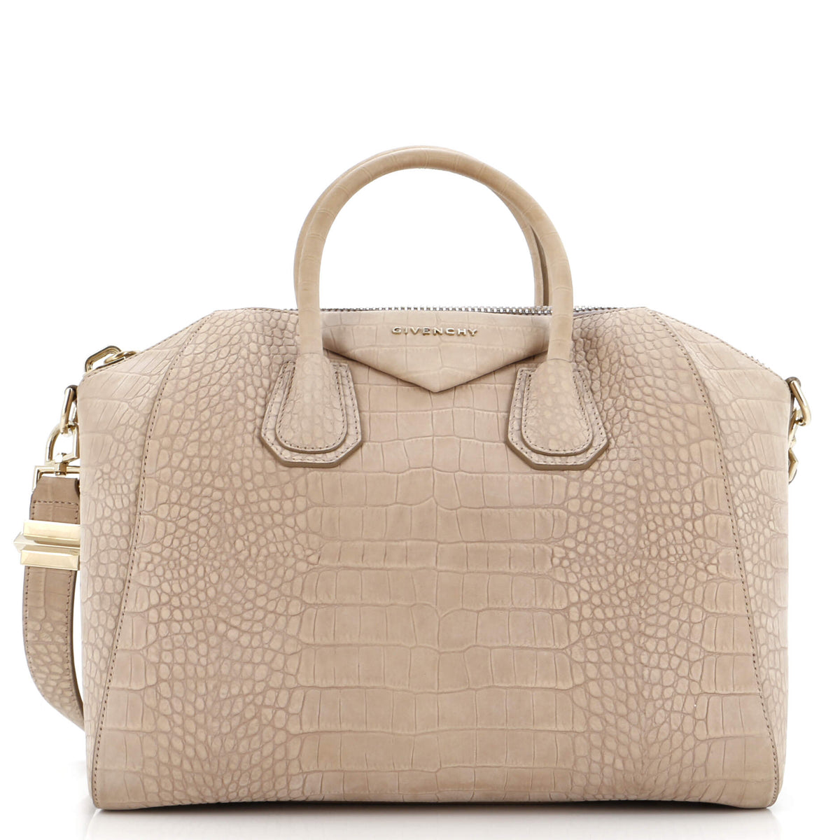 Givenchy GIVENCHY Antigona Bag Crocodile Embossed Nubuck Medium