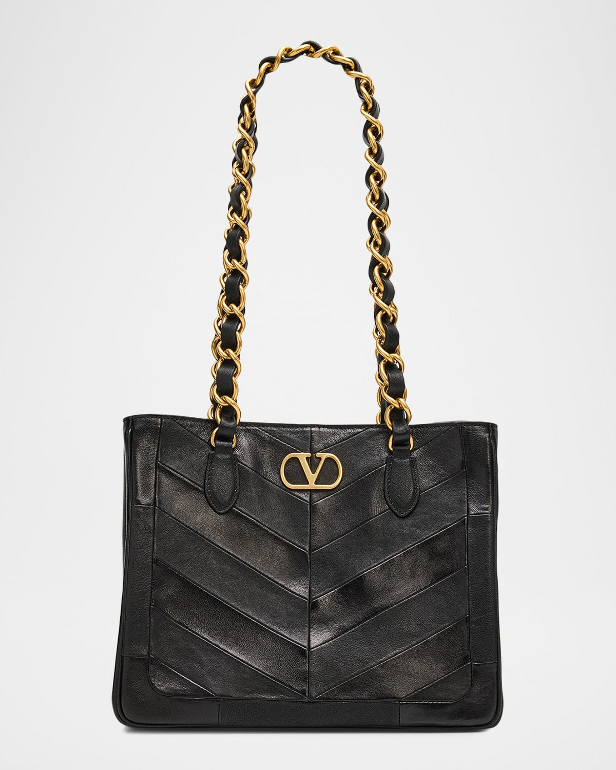 Valentino Laseine Small Nappa Leather Shopping Bag