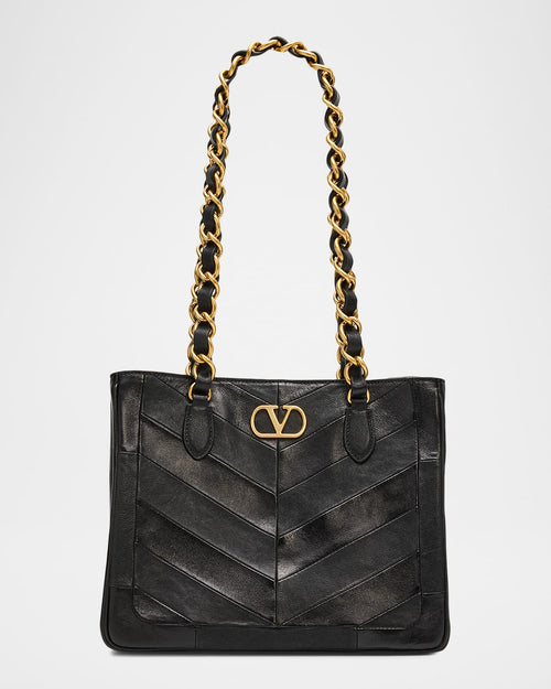 Laseine Small Nappa Leather Shopping Bag